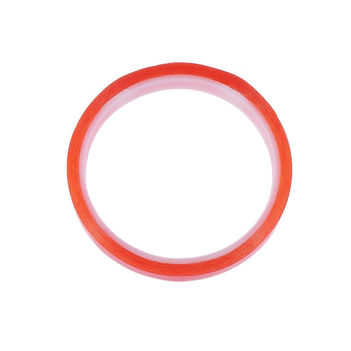 Red Double-Sided Adhesive Tape Roll for King Use 8mm x 5m PE Material Heavy Duty Strong Sticky