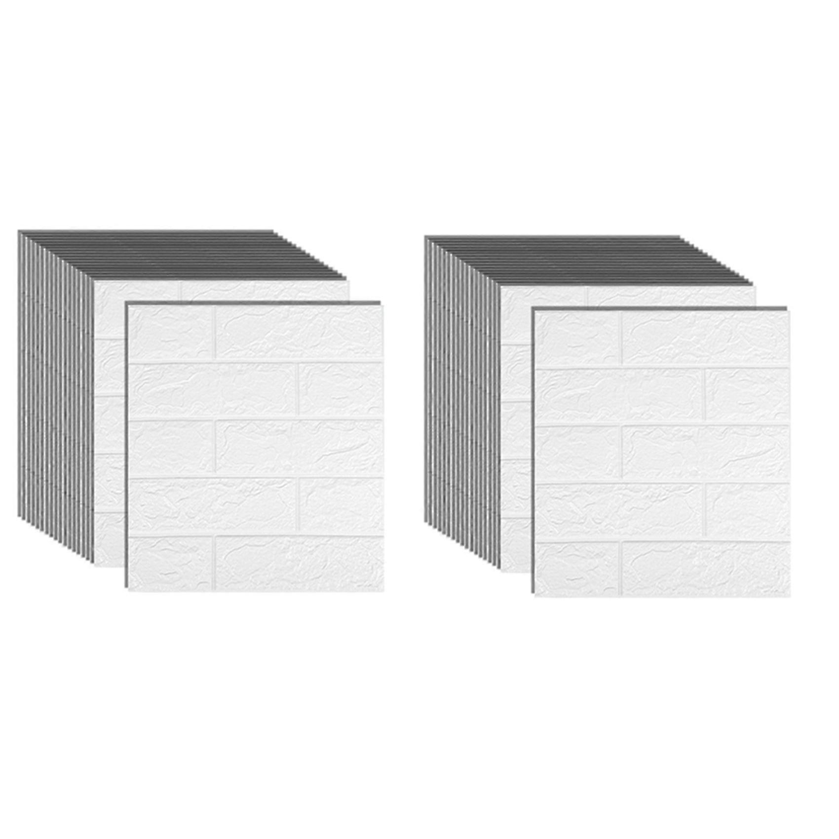 15Pcs Self-Adhesive 3D Brick Sticker DIY Waterproof Foam Wallpaper Room Kitchen Roof Ceiling Backgro