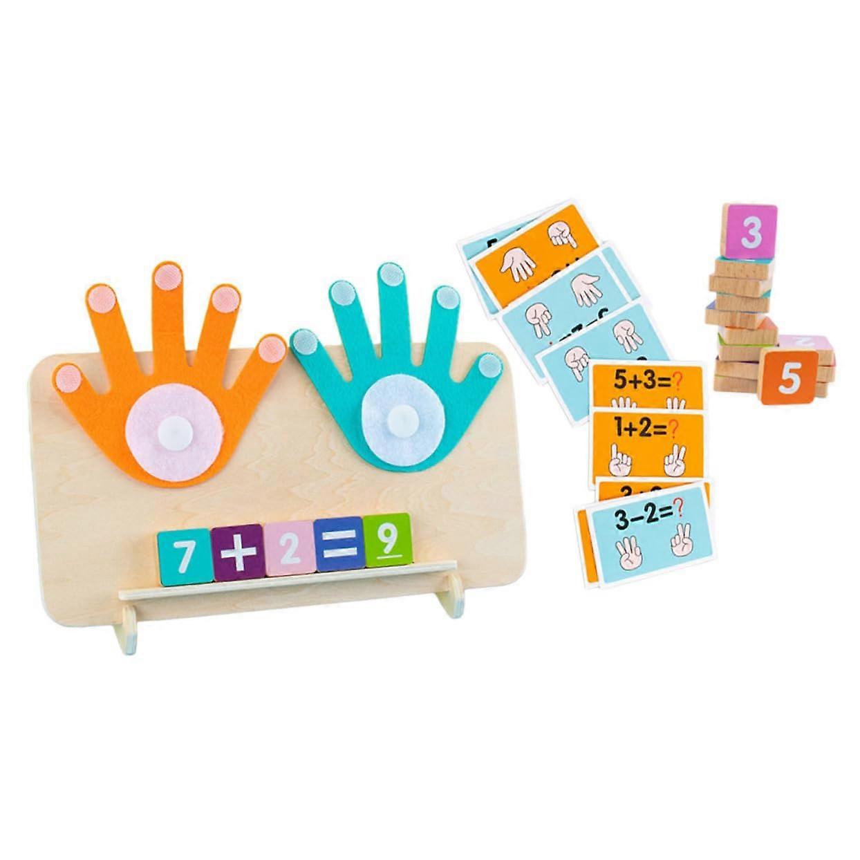 1Set Math Learning Toy for Toddlers Cognitive Finger Numbers Felt Safe and Durable Promotes Fine Motor Skills and Math Understanding