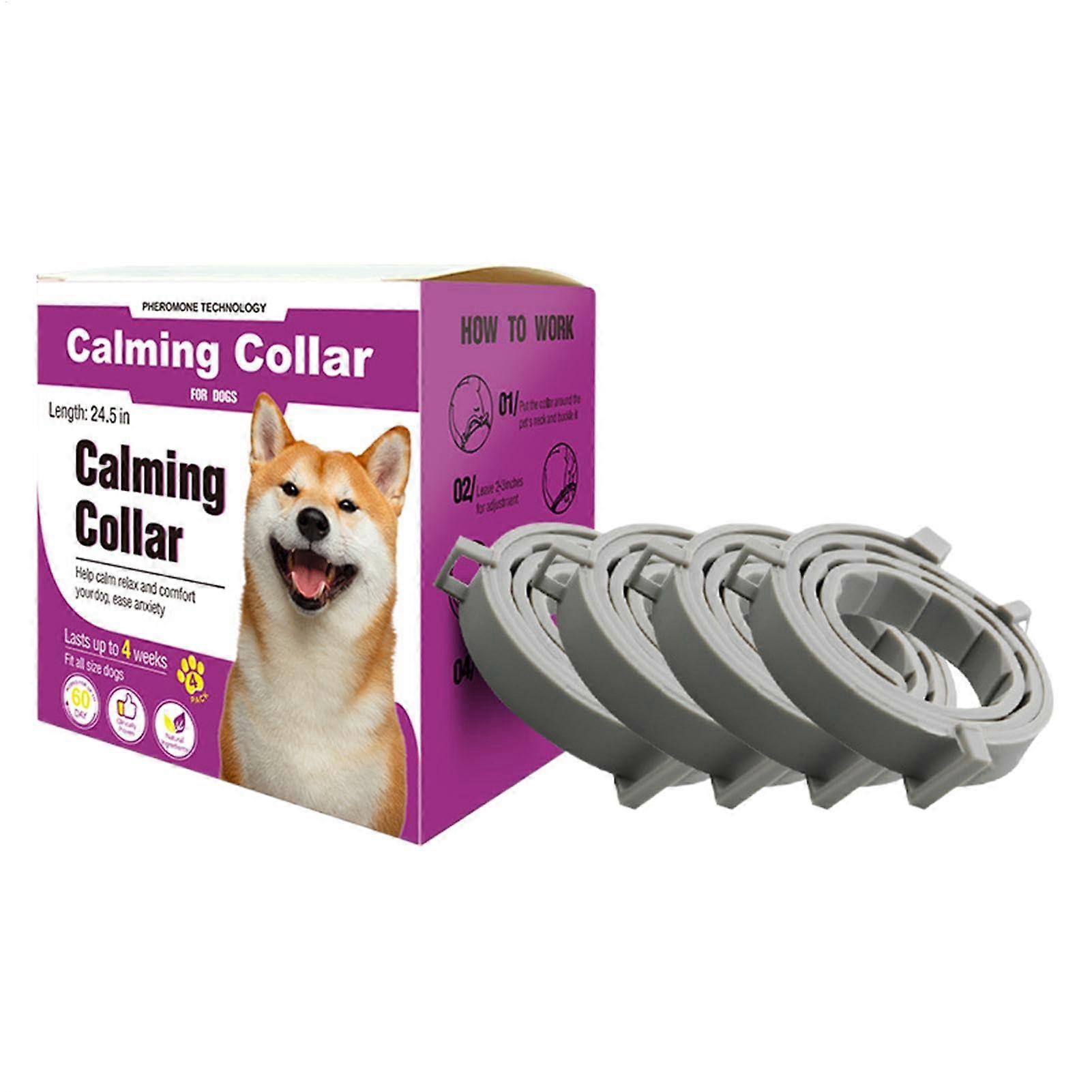 Anti-Mauven-Halsband Calming Collar For Dogs, Adjustable Dog Collar, 4-Piece Set, For Behavioral Issues, CC