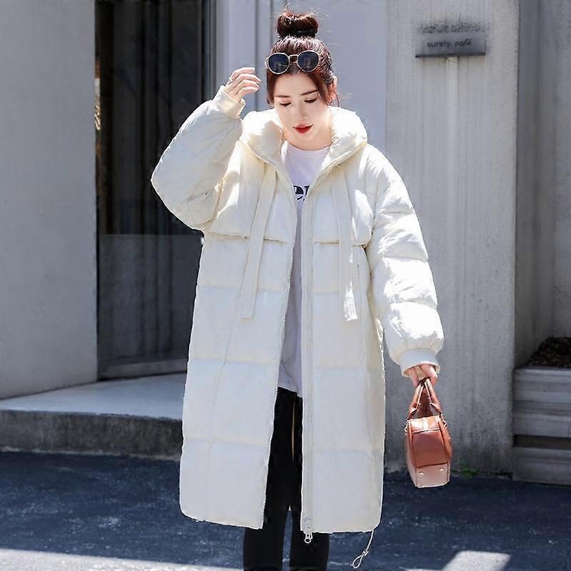 Plus Size Thickened Cotton Jacket Women's Long Knee-length Loose Jacket