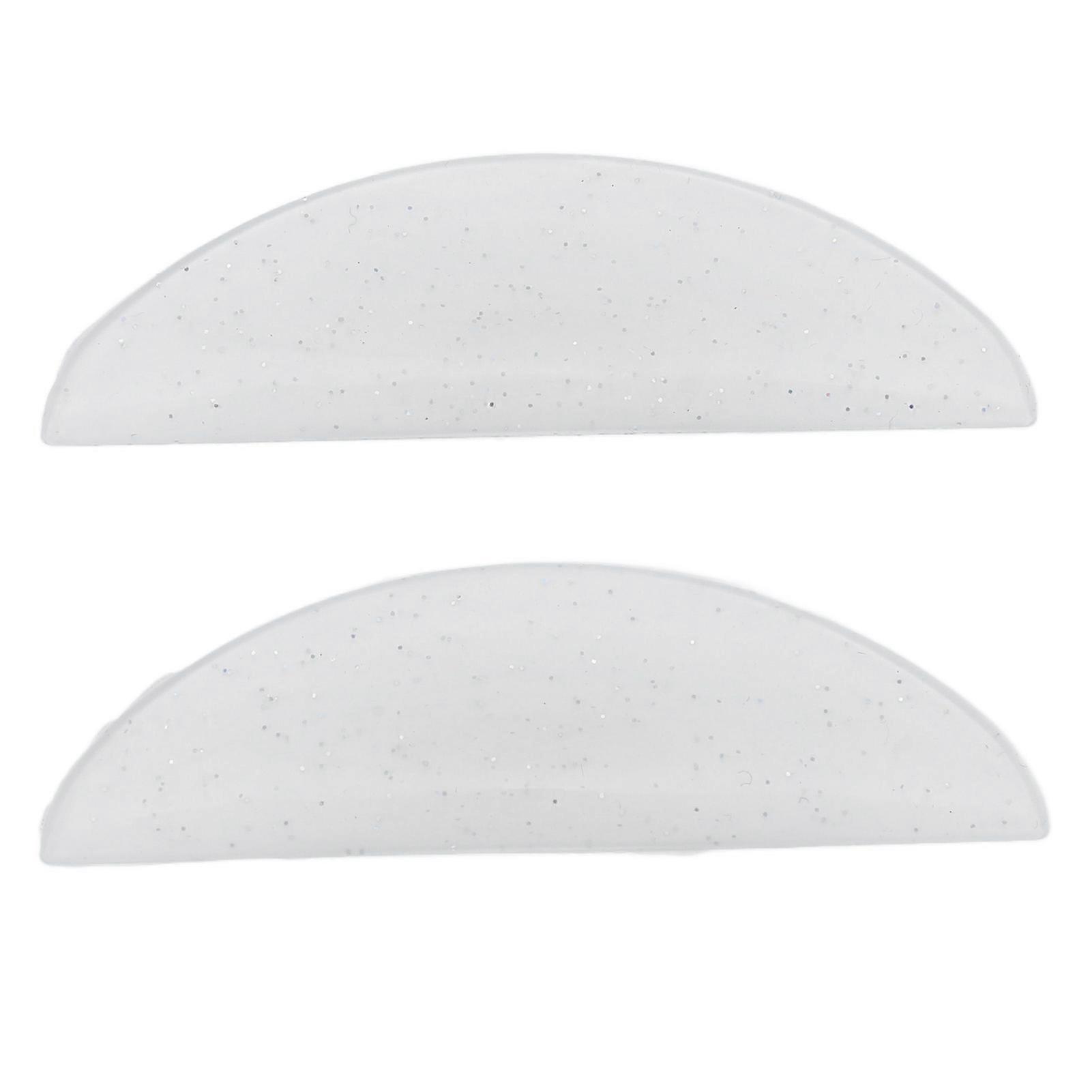 1 Pair Silicone Eyelash Perming Curler Pads Sparkle Clear White Reusable Soft Lash Lift Rods with Storage Box S