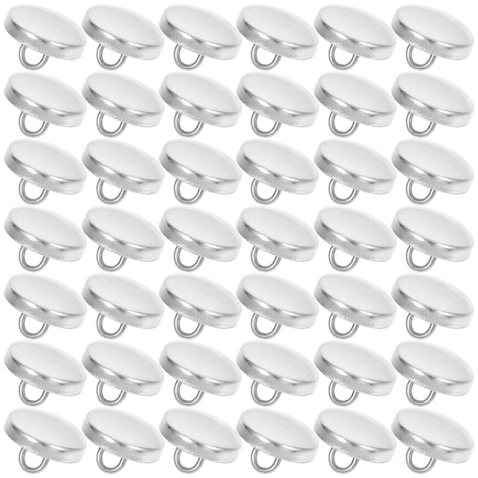 Fastener Button Kit Sewing Buttons Fasteners Silver Buttons For Diy Projects Crafts Home Decoration Round Classic Style 200Pcs
