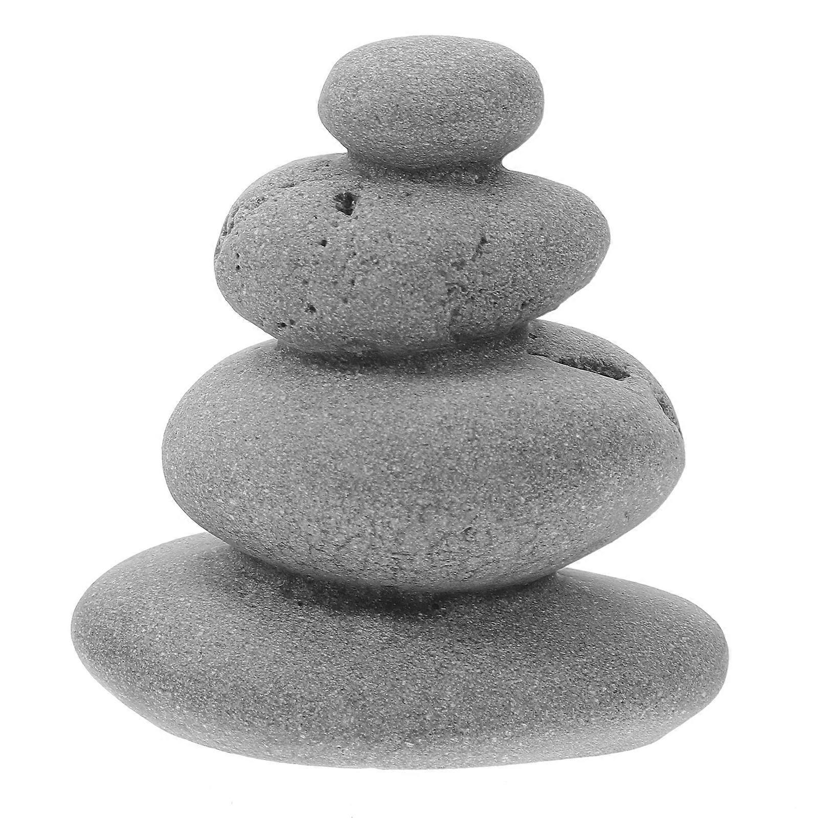 Relaxing Rock Ornament Garden Stone Micro Landscape Decoration Grey Irregular Shape for Aquarium Scenery 1Pcs
