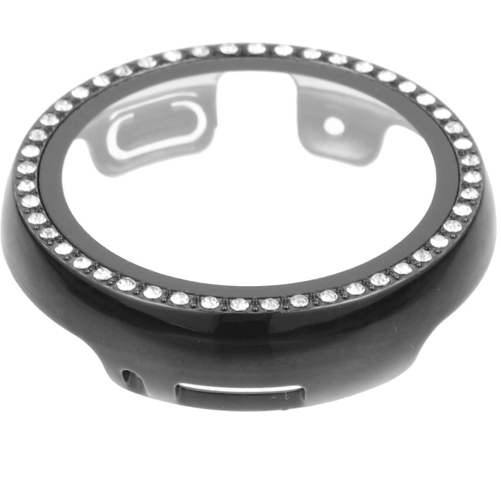 Black Rhinestone Watch Screen Protector Case for Pixel Watch Compatible 40mm