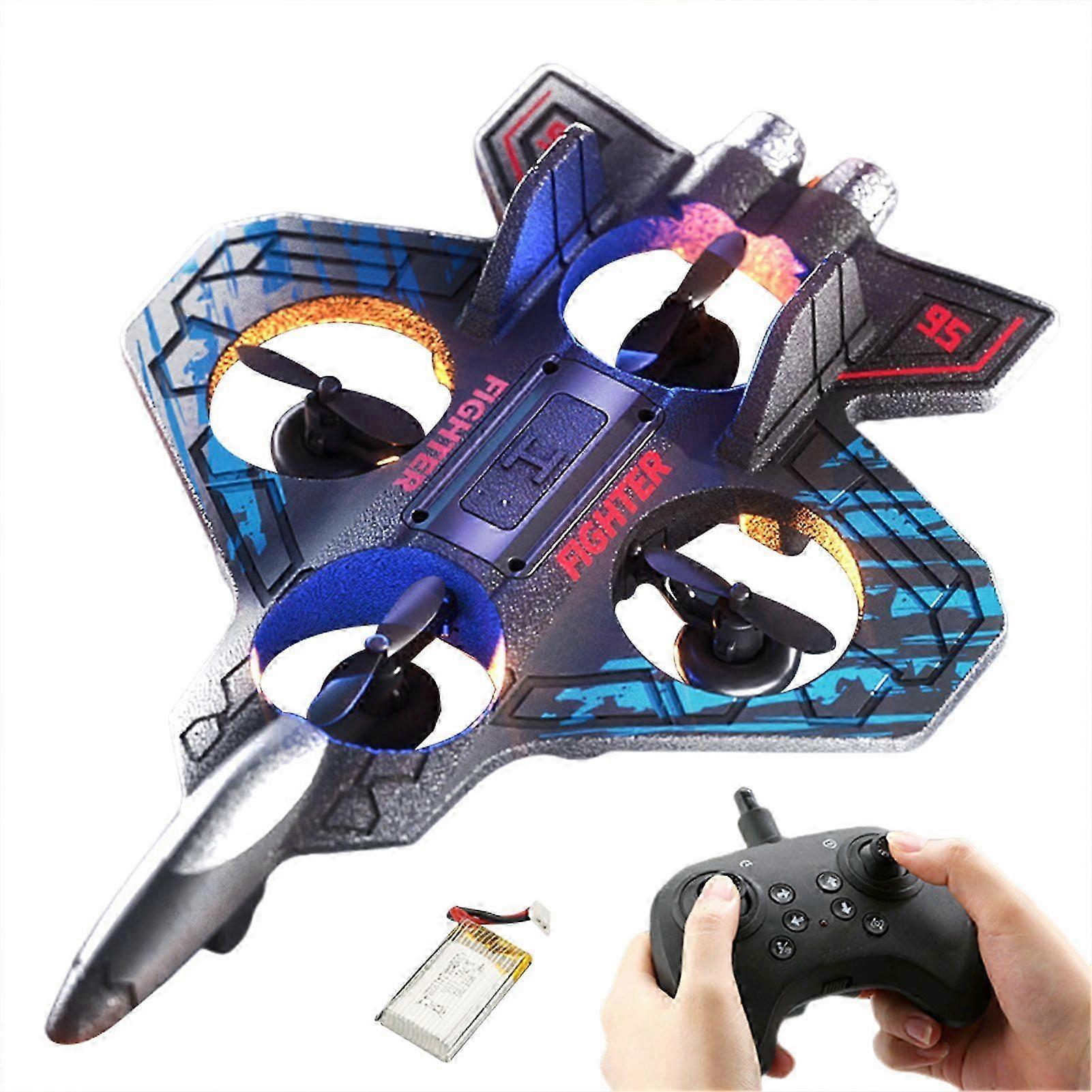 2025 Remote Control Foam Airplanes with Lights, Rc Planes 360 Degree Flip Stunt Fighter Jet for Kids Beginners Gift