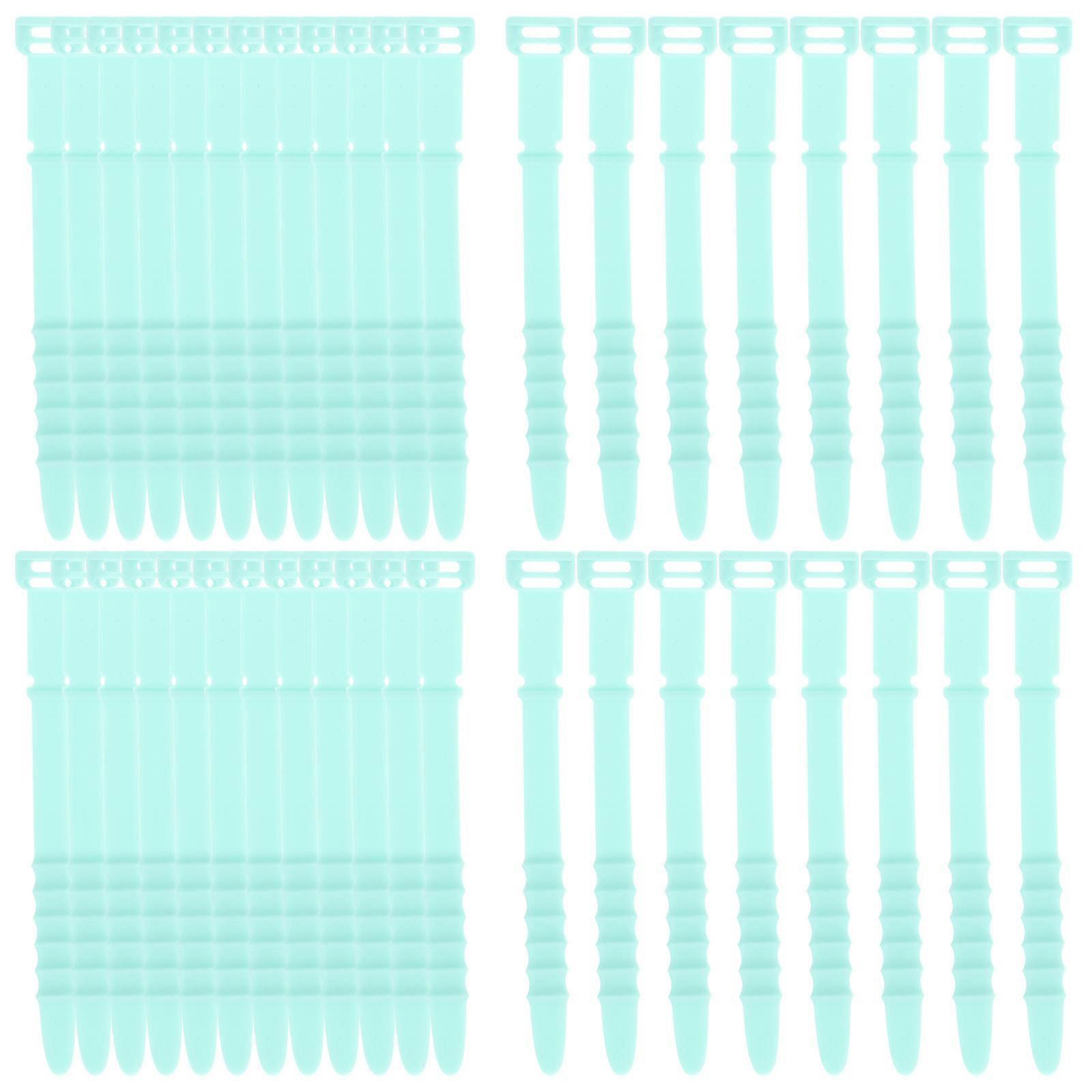 Cable Management 50Pcs Silicone Wire Organization Tool For Workshop And Storage Shed 11.3x1.5cm Green With Hole Design