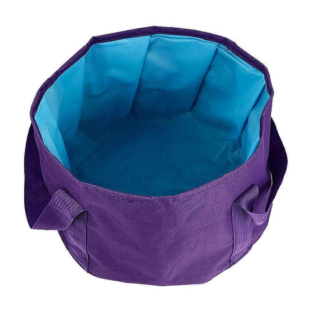 Travel Foot Soak Basin Foldable Foot Bath Bucket Purple 30x30cm Capacity 15L Folding Waterproof 1 Set