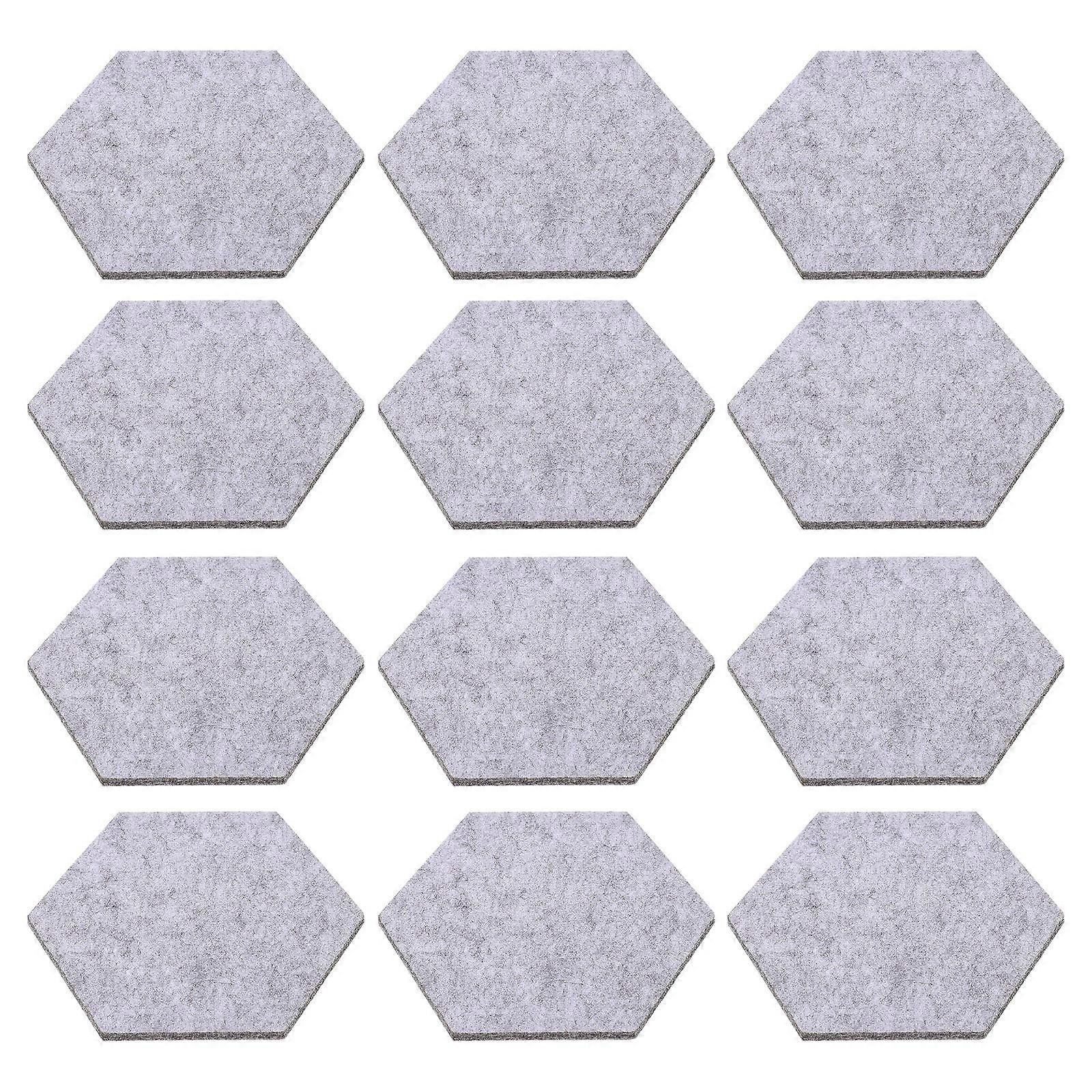12 Stuks Message Board Vilt Zeshoekig Wandbord Zelfklevend Muur Memo Board