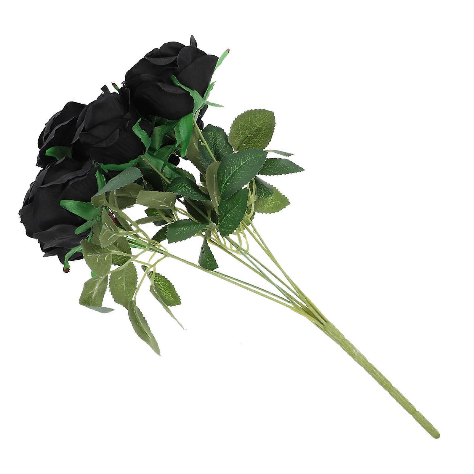 Fake Rose Bouquet Adornment For Event Planners And Home Owners 42.5x27cm Bouquet Shape Non-Freezing 1Pack