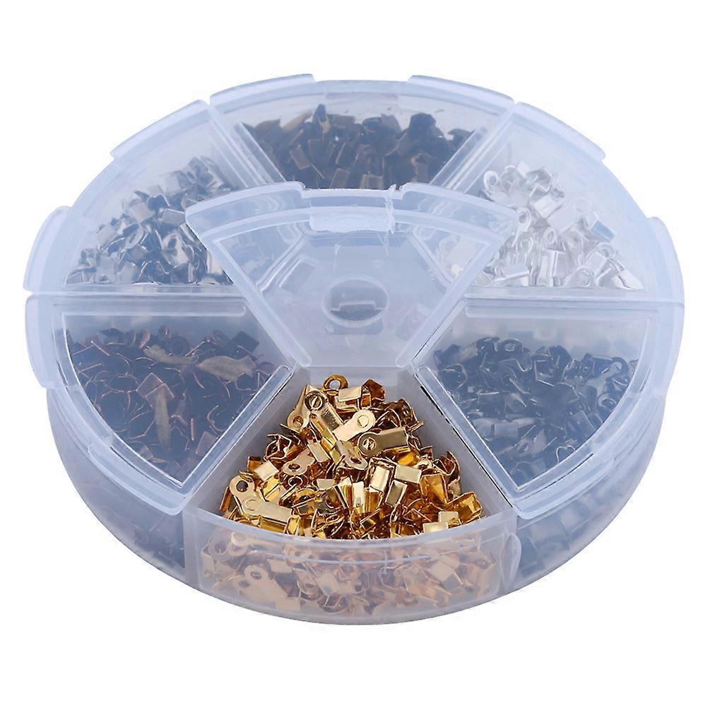 1380 Pieces Assorted Color Alloy Beads for Jewelry Making Durable for Bracelet and Necklace 6 Colors