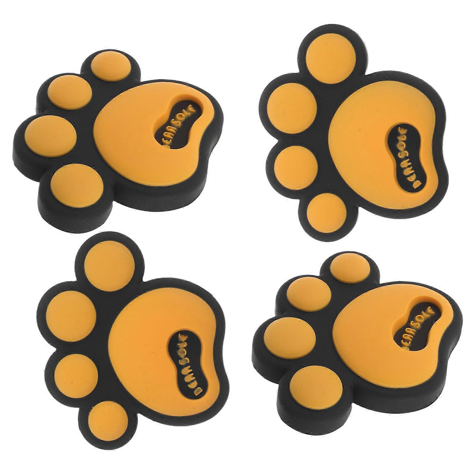 Waterproof Car Stickers 4Pcs Cute Dog Paw Shape Decals For DIY Enthusiasts Vehicle Use Decorative