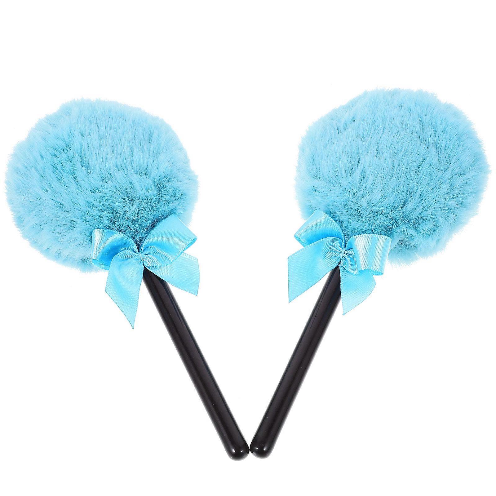 2pcs Velour Makeup Powder Applicators for Loose & Mineral Foundation – Soft, Compact & Portable Cosmetic Tools for Face Application