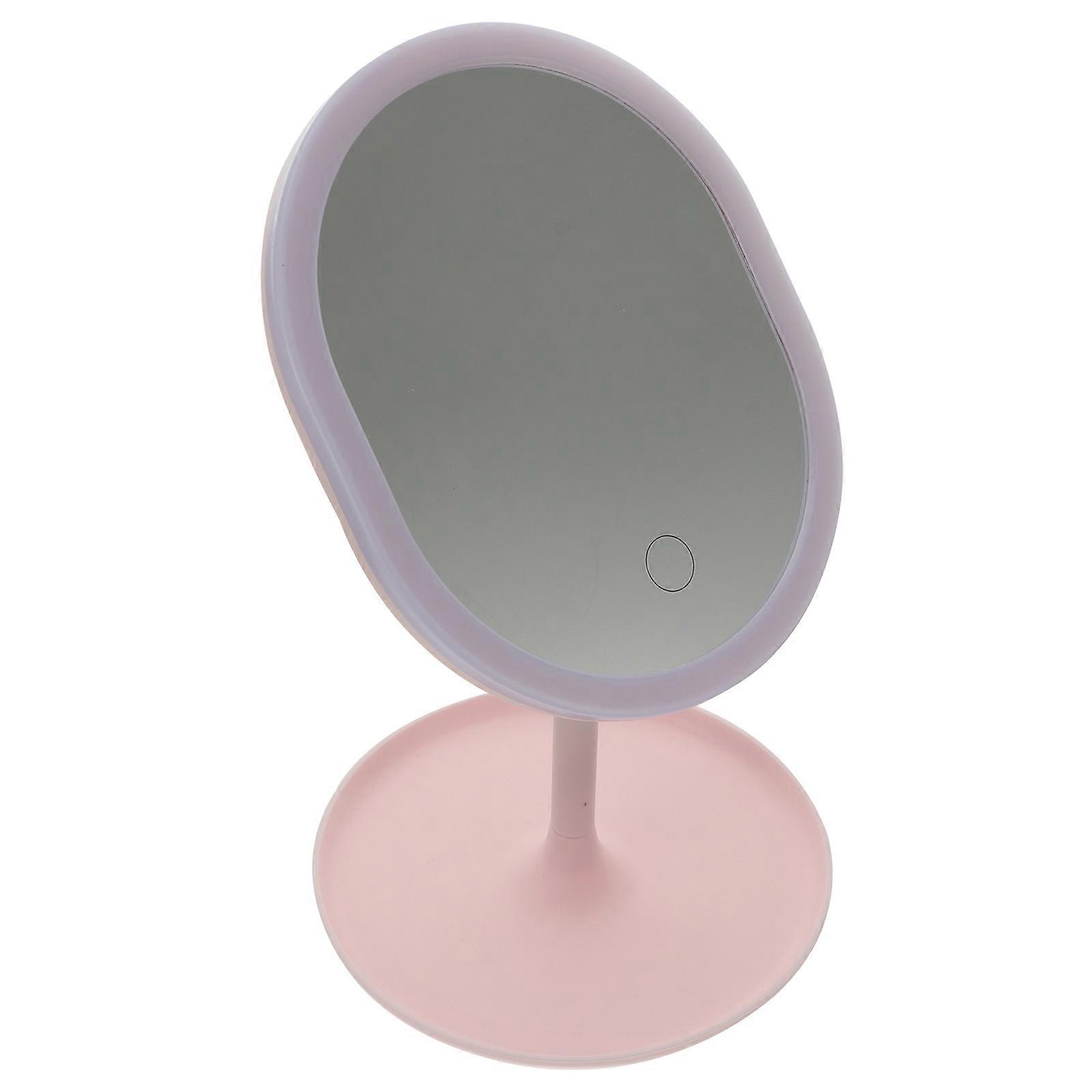 Lighted Vanity Mirror For Women Offering Daily Makeup Convenience With ABS Material And Adjustable Brightness 1Set