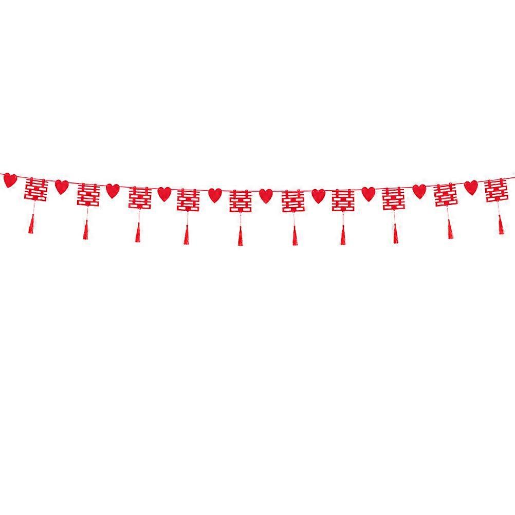 Elegant Nonwovens Wedding Ceremony Decor Bunting for Couples Celebrating Marriage Room in 300x24x0.15cm Size 1PC