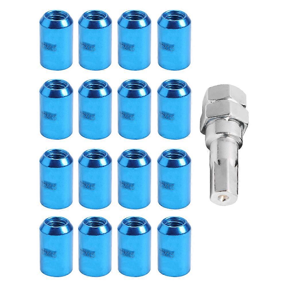 16 件。M12x1,5端螺母锁紧螺母锁紧螺母型号六角螺母锥形座椅铝制汽车防盗车轮螺母端部螺母