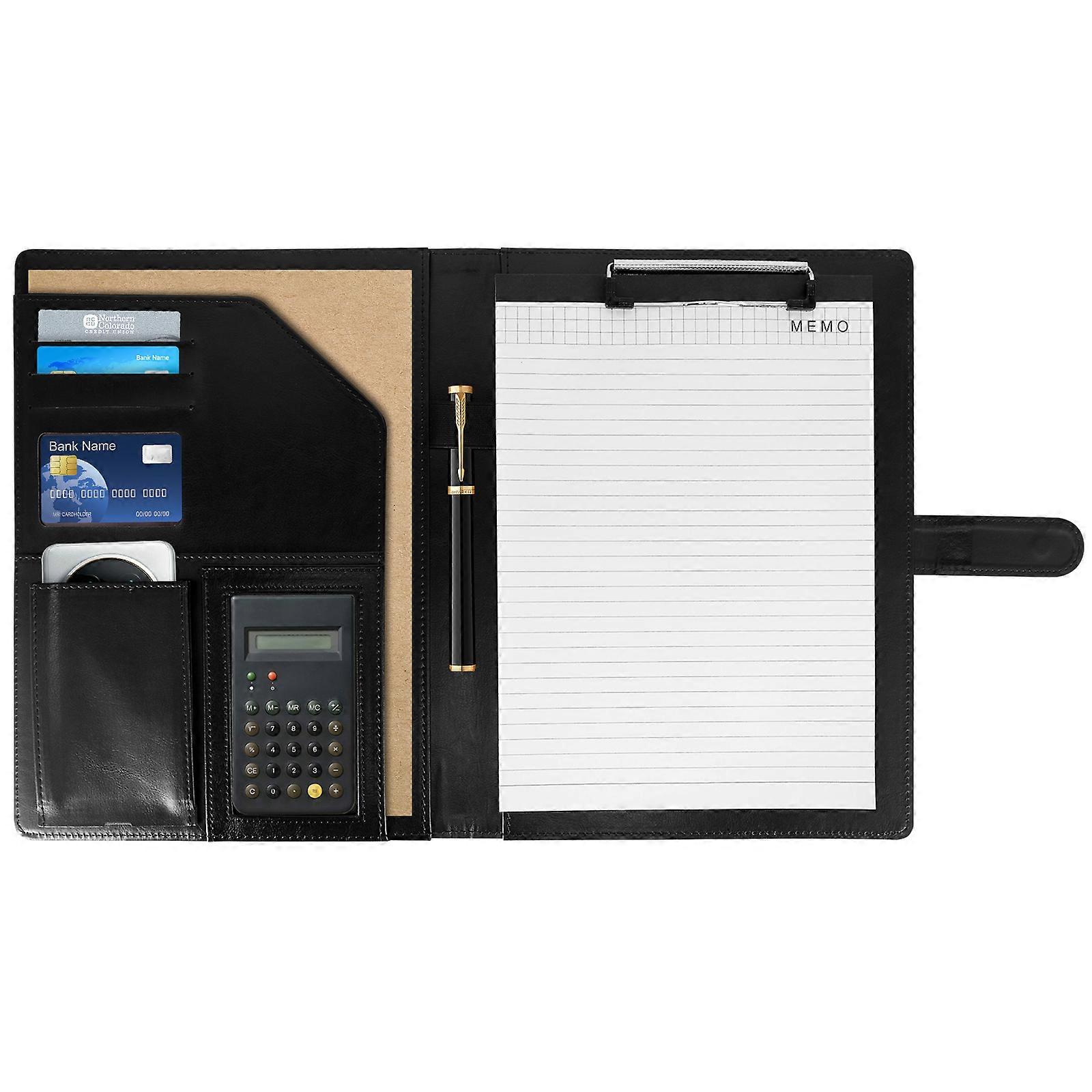 Multi-function A4 Note File Folder with Black Buckle