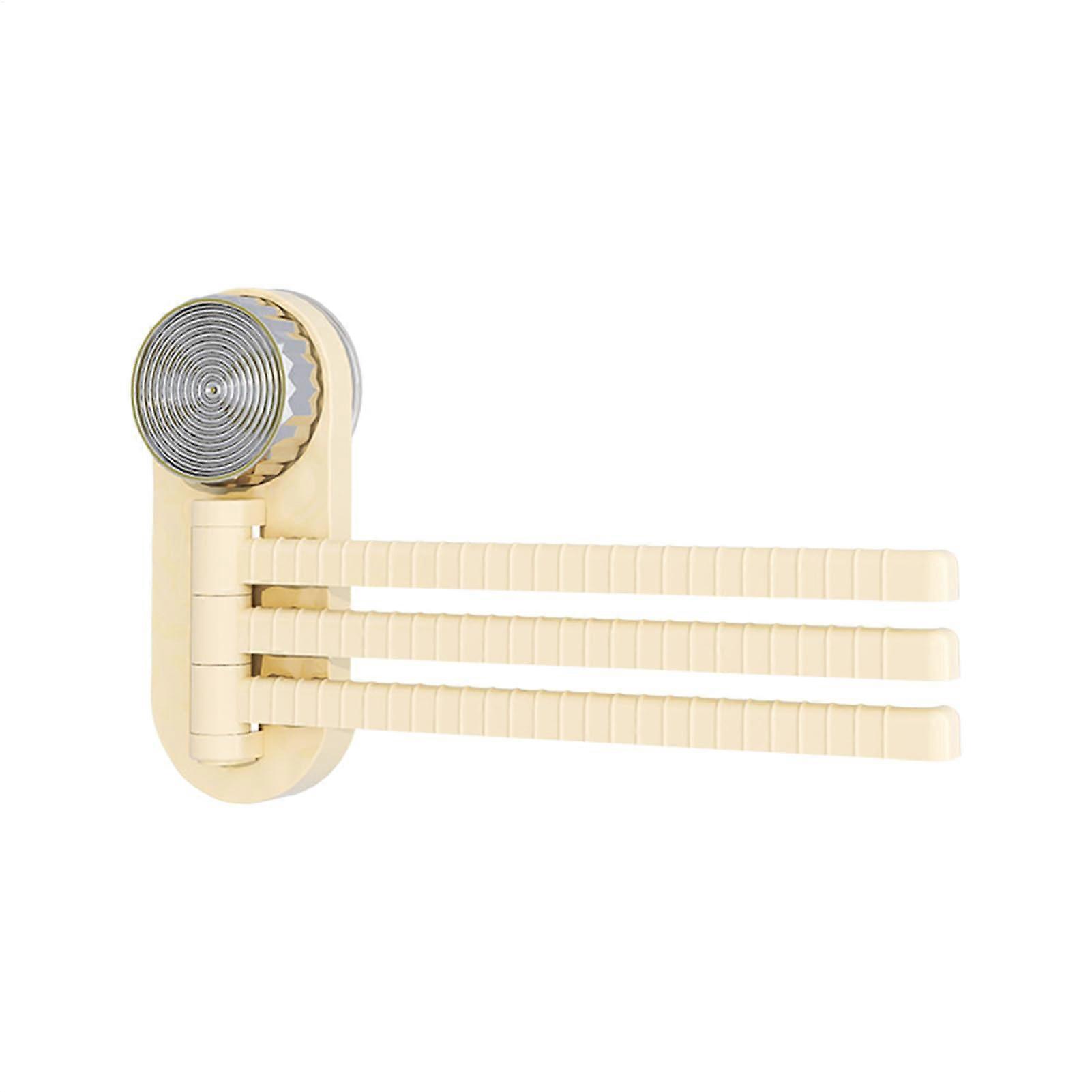 Bathroom Towel Holder - 3-Arm Towel Stand with Strong Suction Cup, Space Saving Design, 180 Degree Rotatable for Home Use