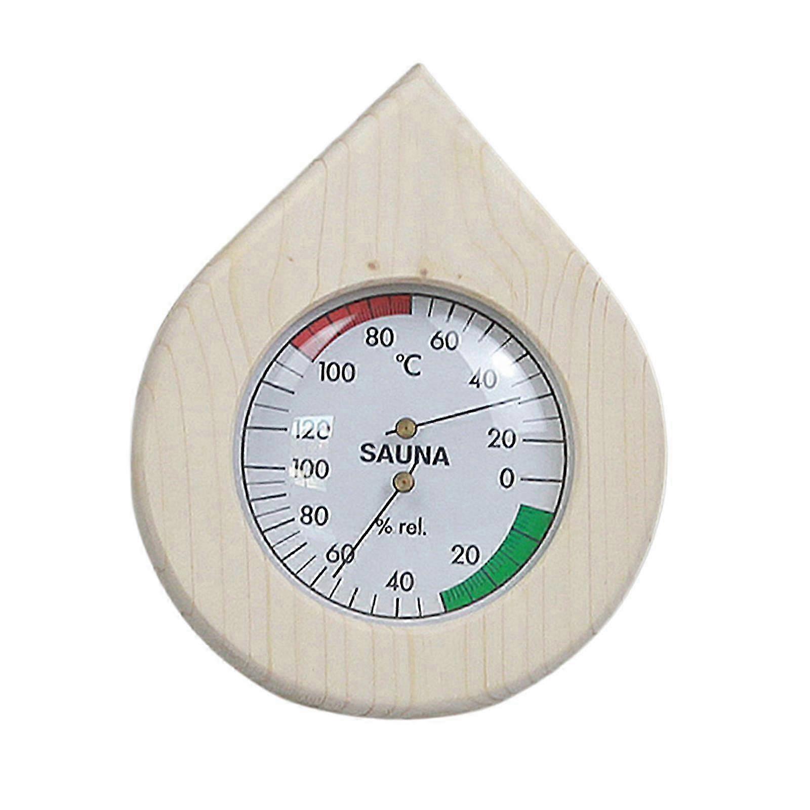 Digital Pine Wood Sauna Hygrometer - Indoor Temperature & Humidity Meter up to 120°C