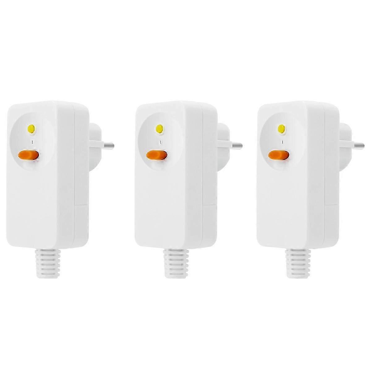 3X FI Circuit Breaker Personal Protection Plug 10mA Residual Current Circuit Breaker 16Amp EU Plug,W