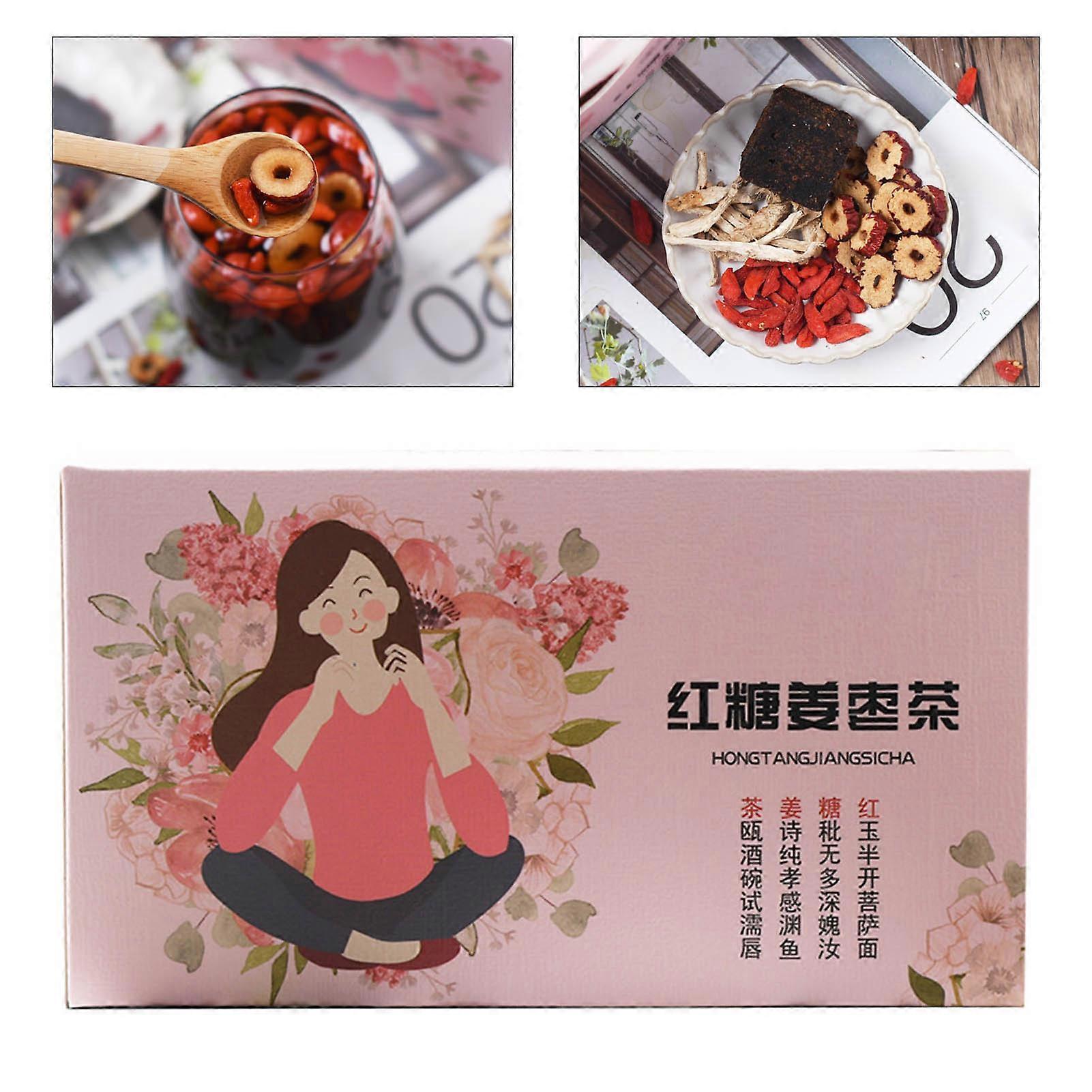 207g Brown Sugar Ginger Tea with Wolfberry & Date, 9 Count, Natural