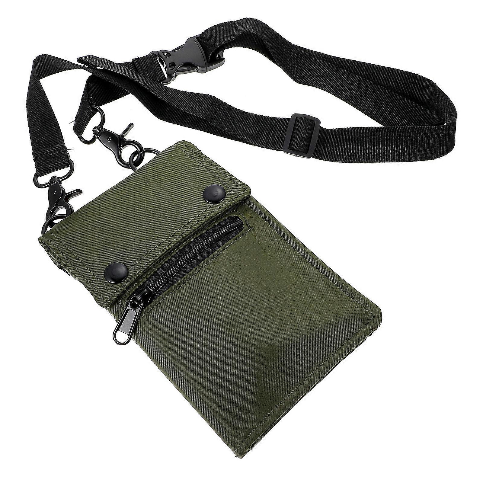 Men Messenger Bag Small 1Pc Green Nylon For Daily Use Compact Design Rectangular Shape Storage