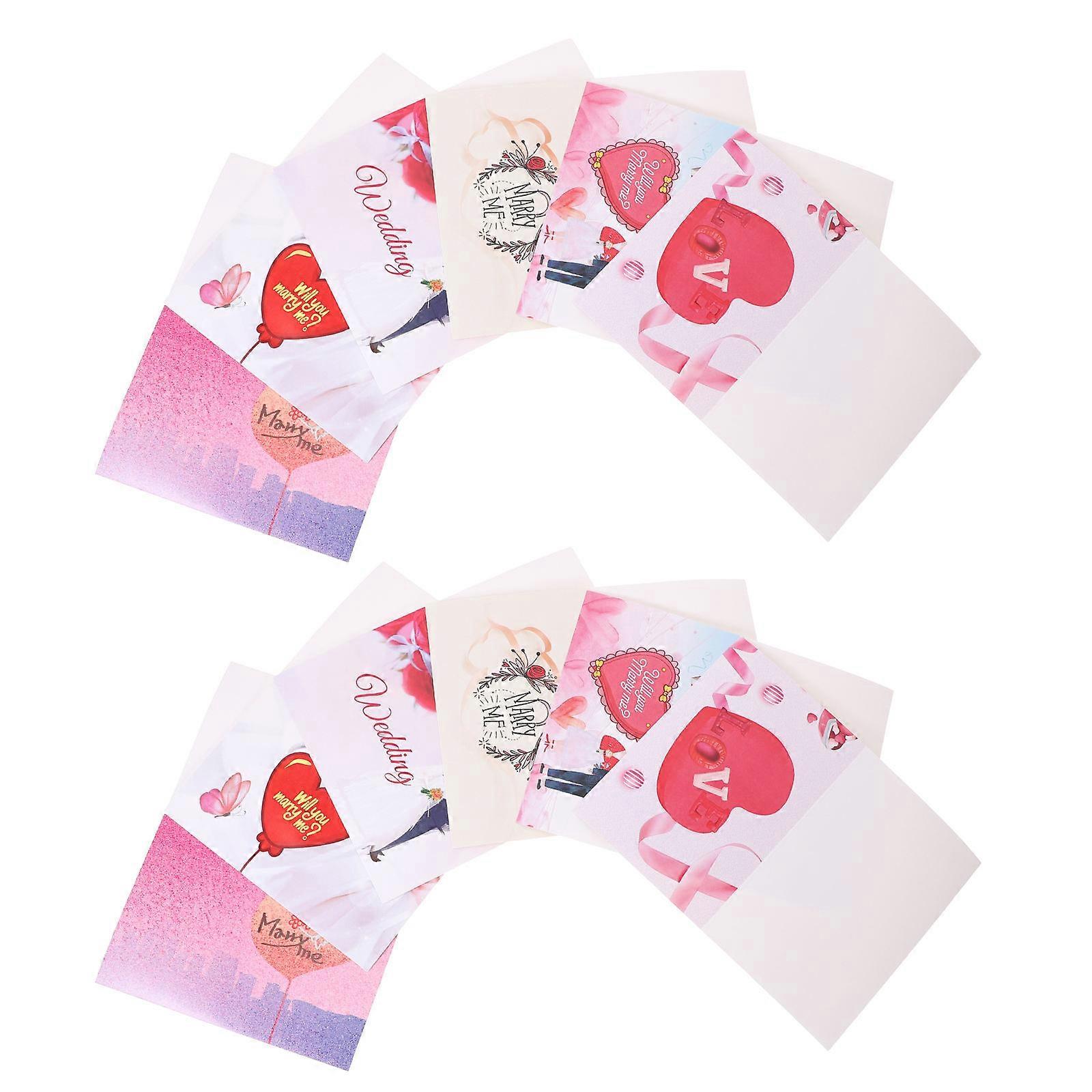 Elegant 2 Sets Of Wedding Greeting Cards With Envelopes For Writing Messages Suitable For All Occasions
