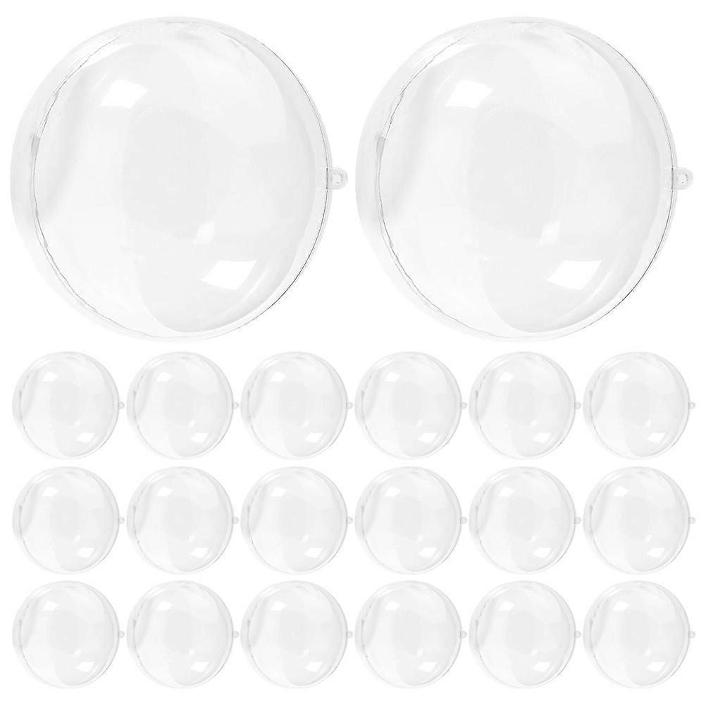 24pcs Clear Fillable Christmas Ball Ornaments, Xmas Tree Decorations for Holiday Party, Home & Window Display, DIY Baubles Pendant