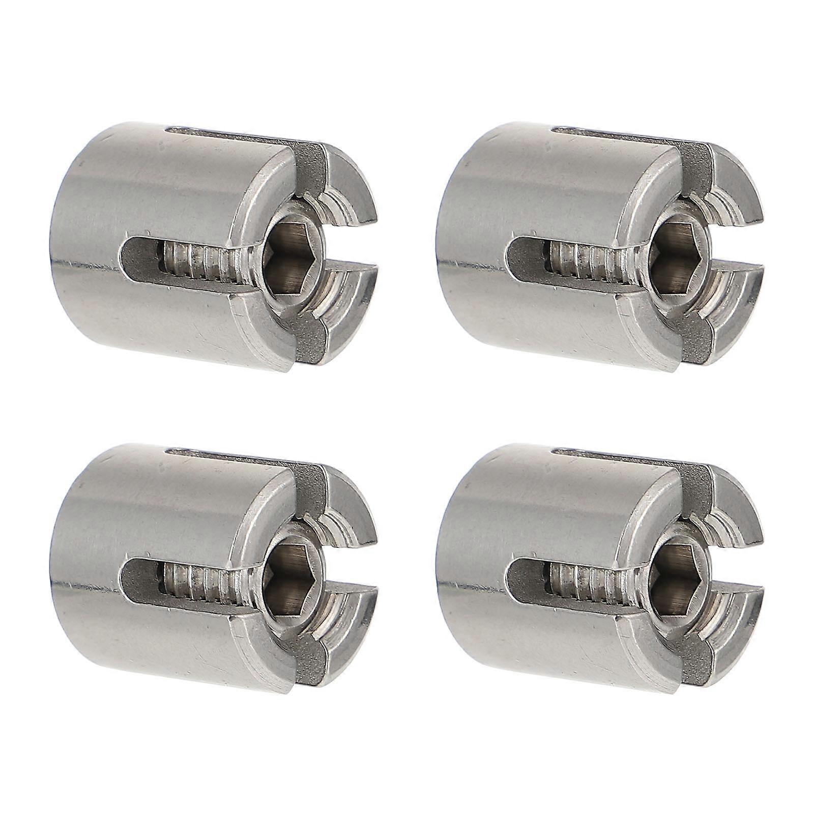 4pcs Cross Clip Wire Rope Clamp Cable Fixation Clips For Gardening Wire Mesh Easy To Use Stable Design