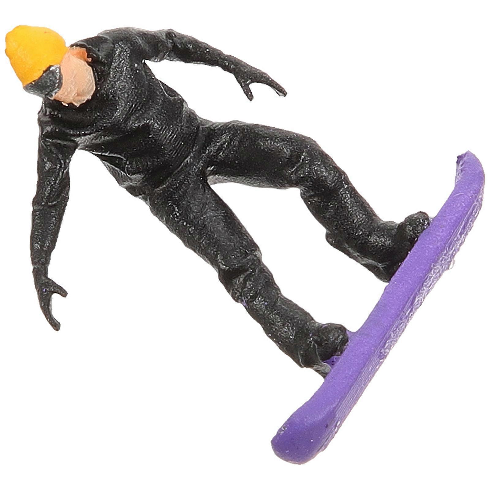 Model Resin Decorative Architecture Model Decor Simulation Skiing People Model