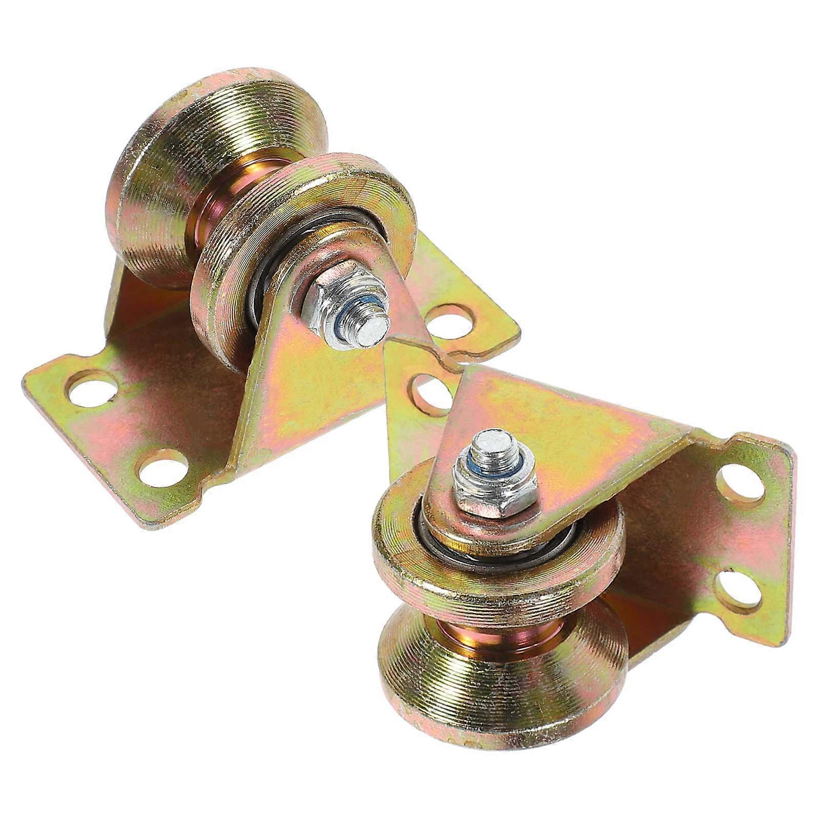 2pcs Heavy Duty Small Pulley Block Silent Wheels for Track Wall Ceiling Mount DIY Projects