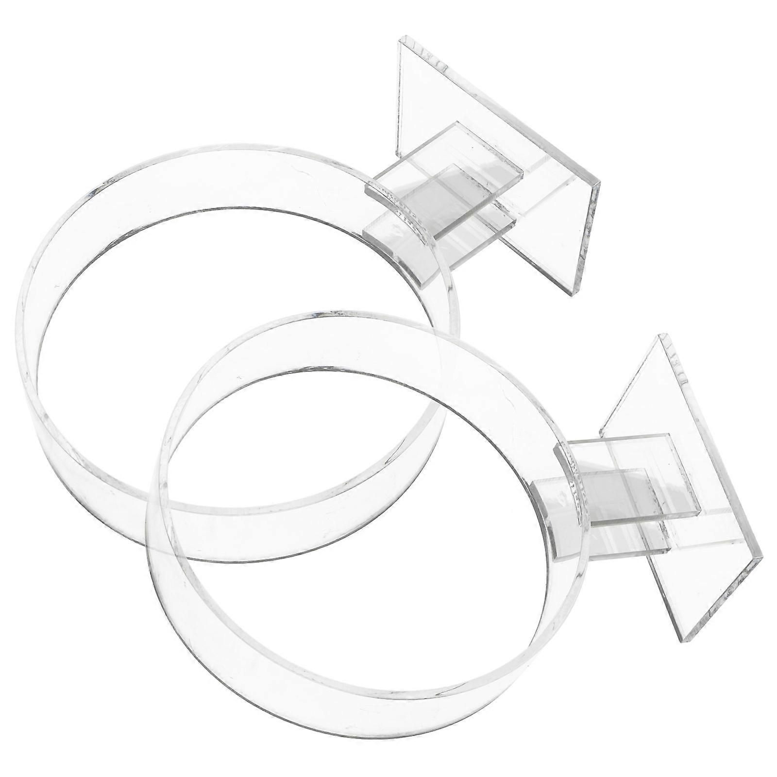 Acrylic Headband Holders for Storage Use Transparent Desktop Rack 2pcs