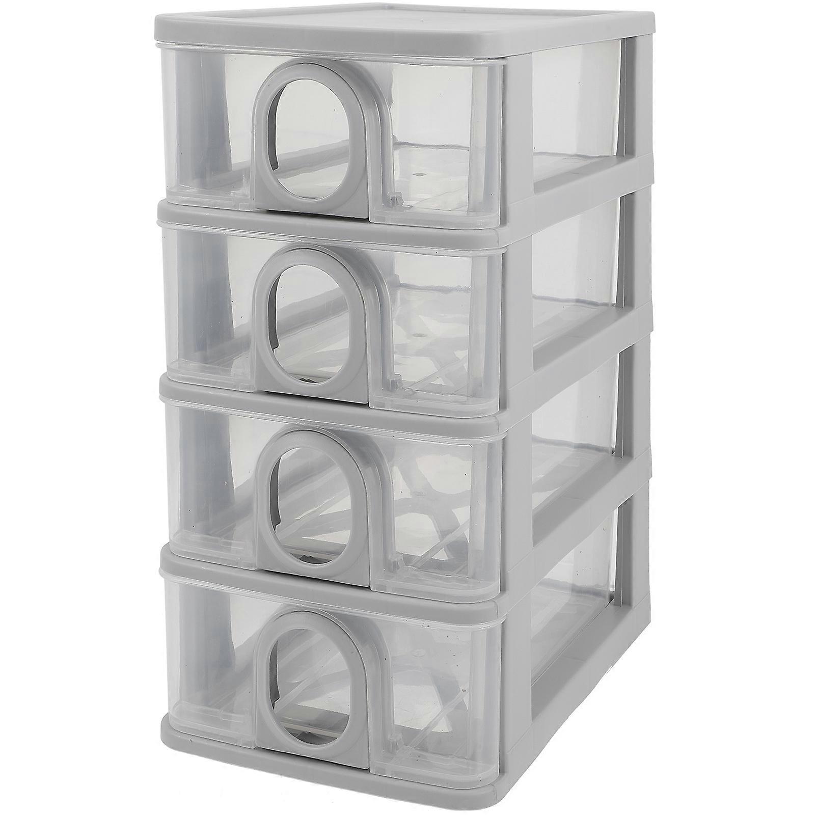 Drawer Type Storage Box Transparent 1 Set Cosmetic Storage Box Desktop Organizer