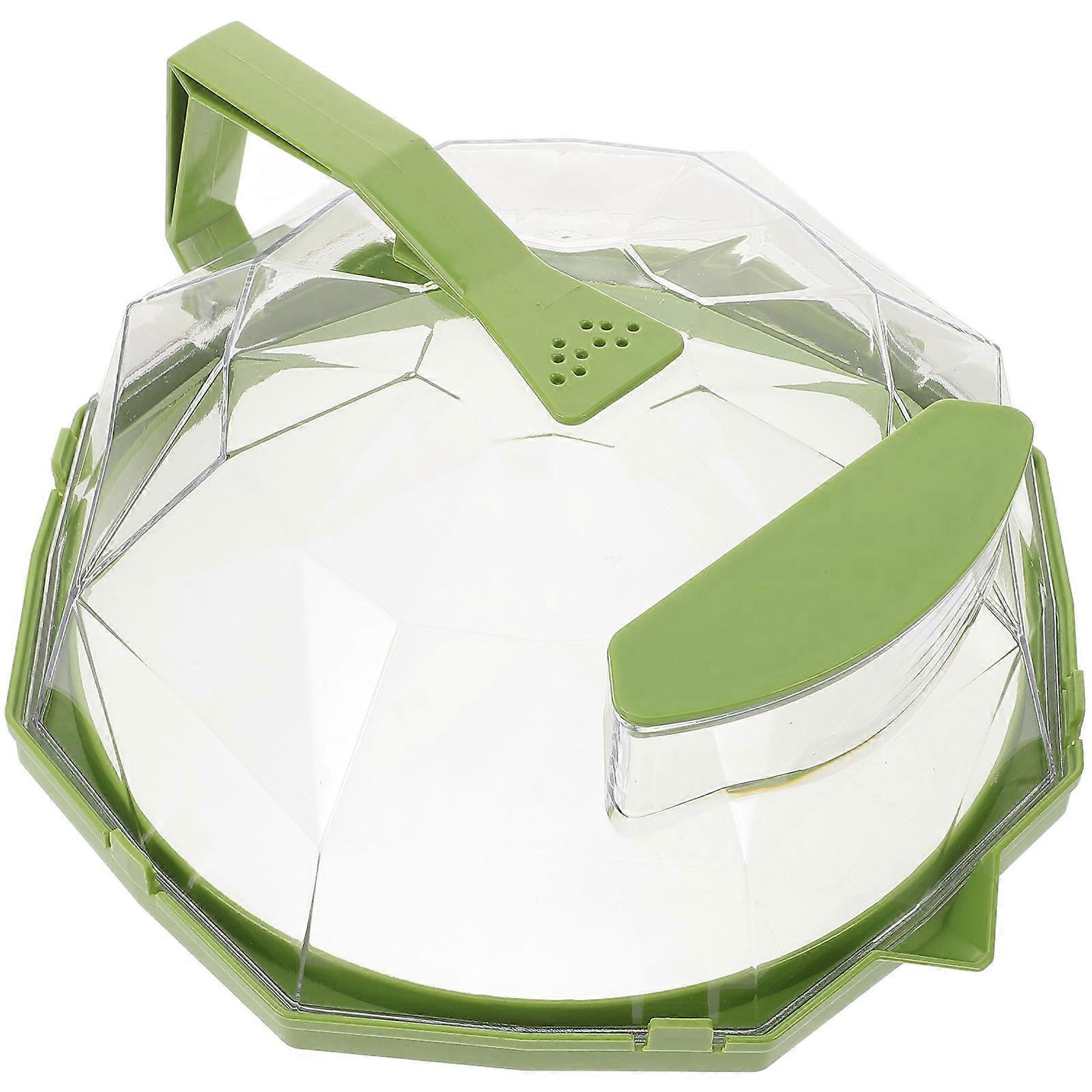 Microwave Plate Cover Prevent Splashing Keep Warm 29.00X26.00X12.00CM Green Stretchable Design 1Set