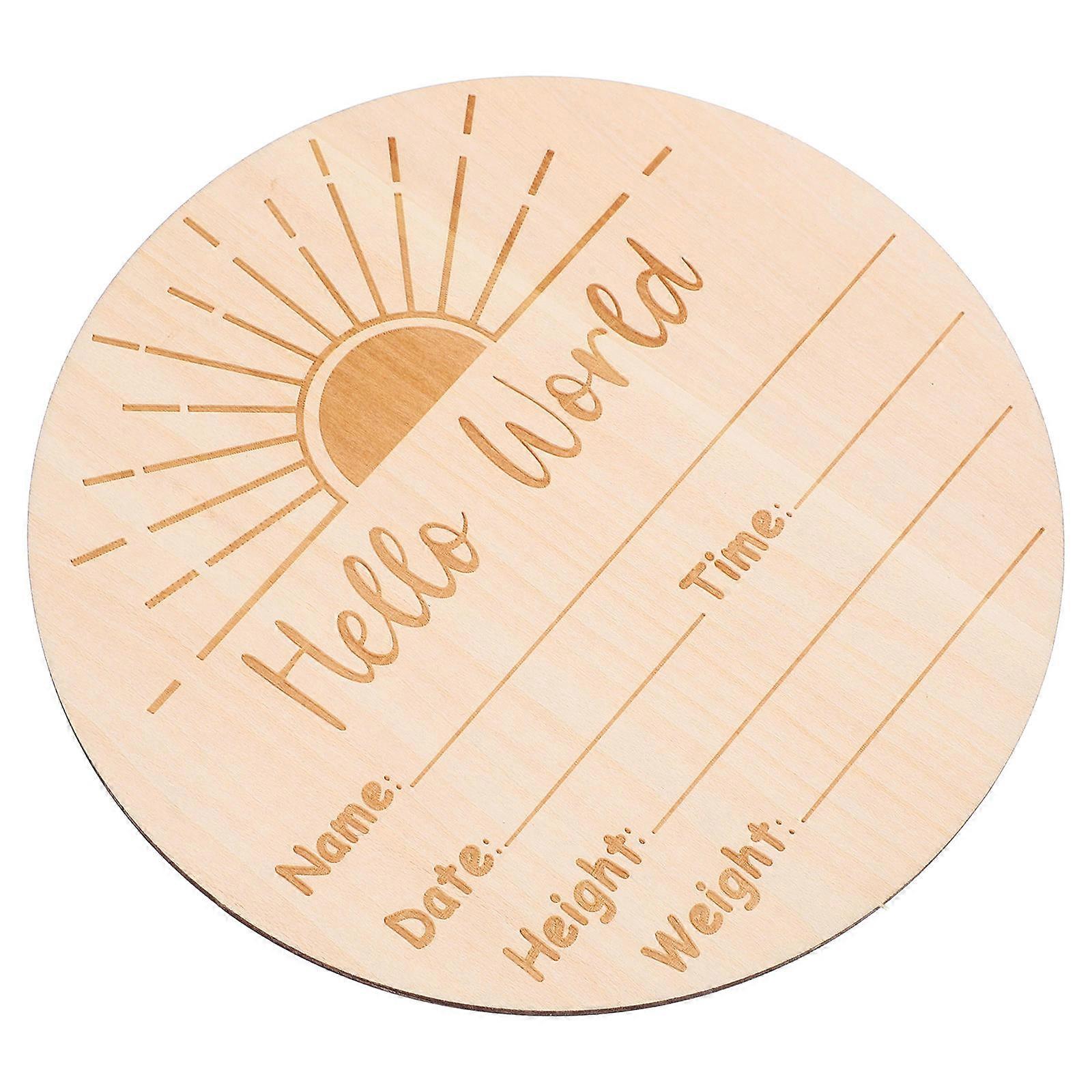 Wooden Baby Cards for Daily Use Practical Photo Props and Decorations 70 Character Count
