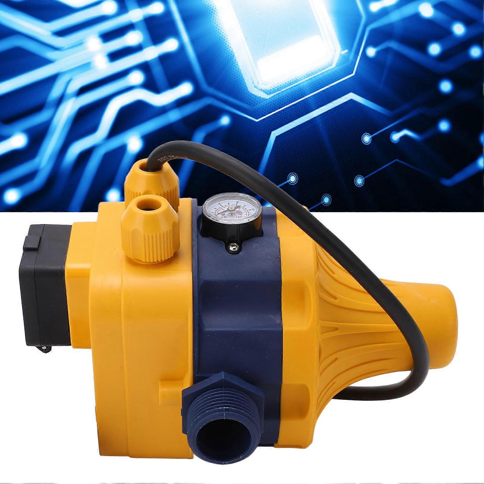 Water Pump Pressure Control Switch Automatic Controller IP65 Protection Yellow Blue