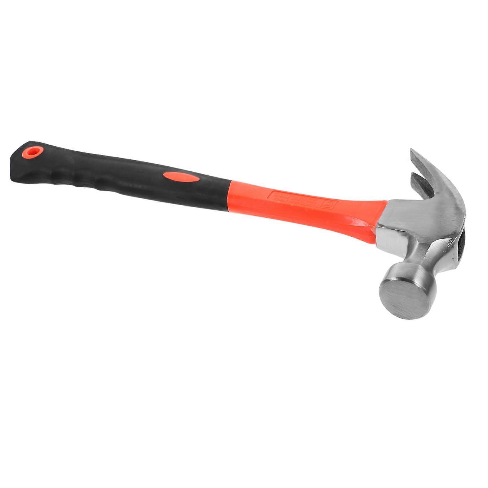 Claw hammer with rubber grip and ergonomic design, durable carbon steel for DIY projects, longlasting and slipresistant for precise nailing.