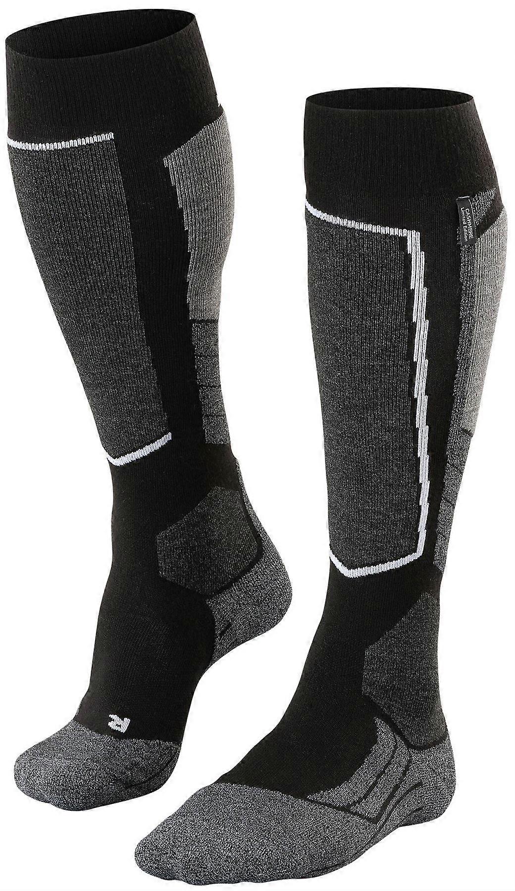 Falke SK2 Intermediate Cashmere Skiing Knee High Socks - Black