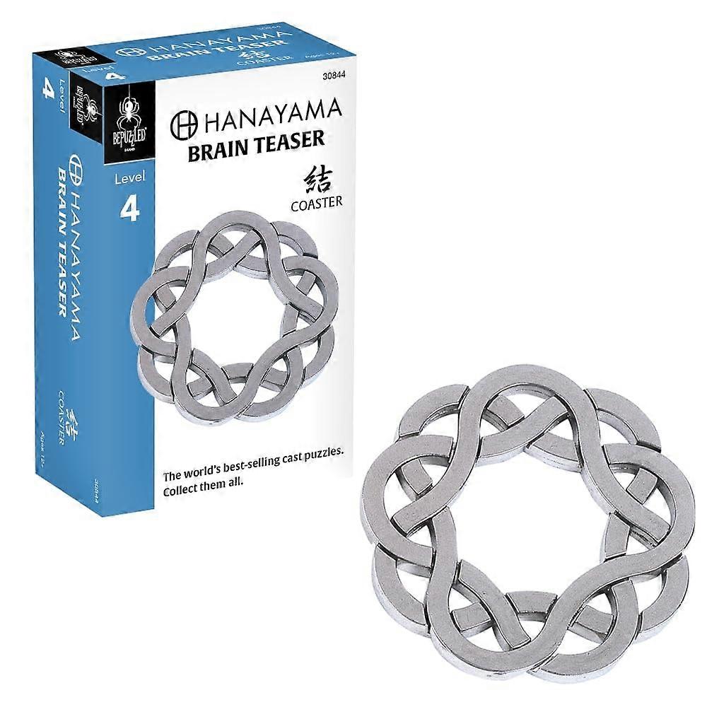 Cast Metal Brainteaser Puzzles Coaster Puzzle Level 4