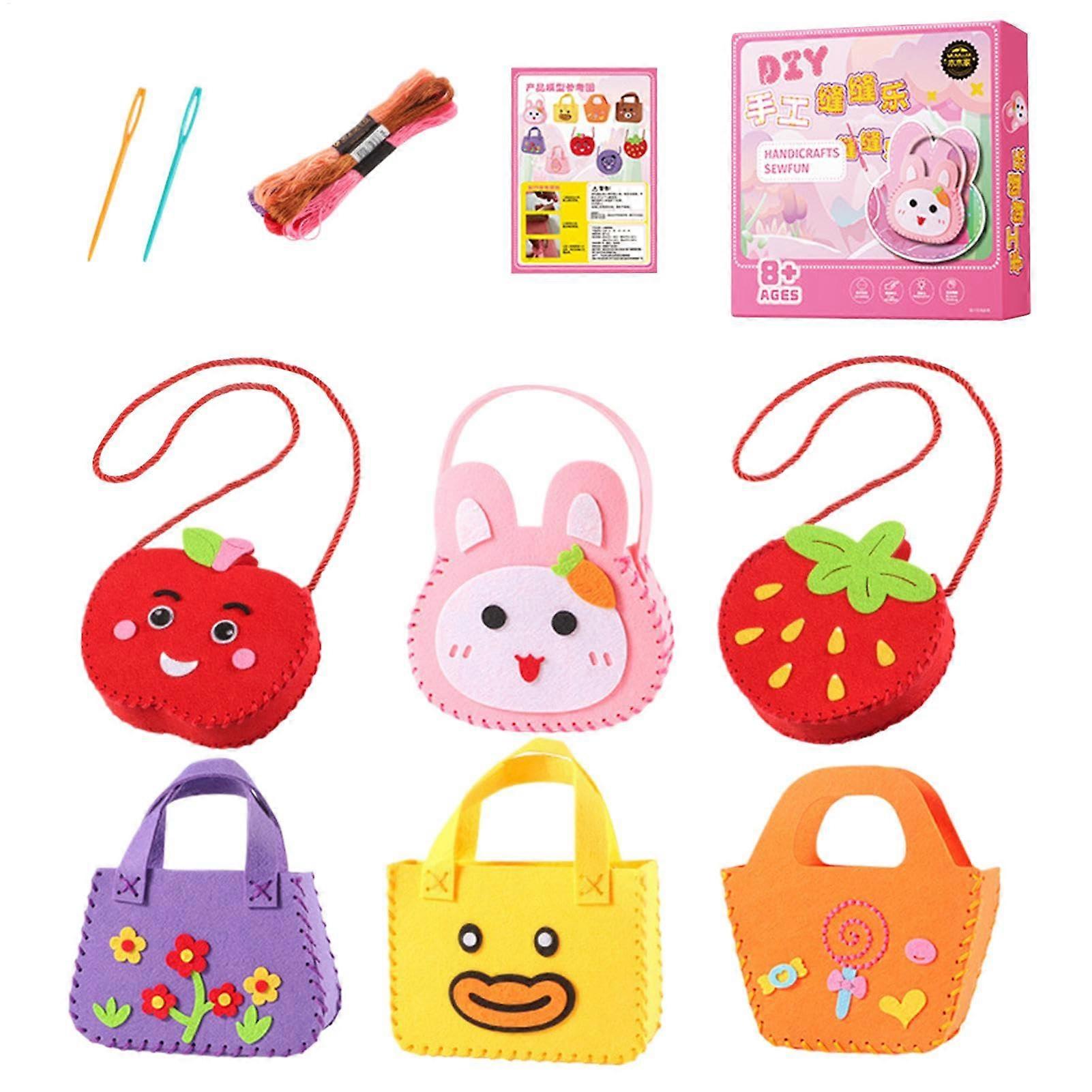 Kids Knife Set with Safety Handles and Sewing Bag Craft Kit for Beginners Learning