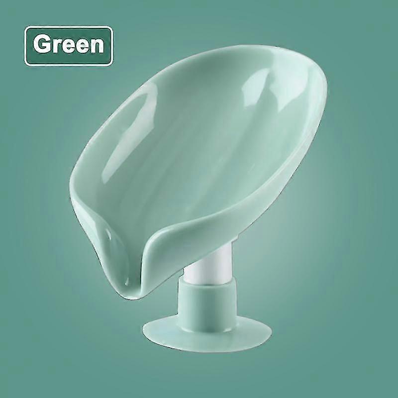 Leaf Shape Soap Dish Drain Soap Holder Box Bathroom Shower Soap Box sponge Storage