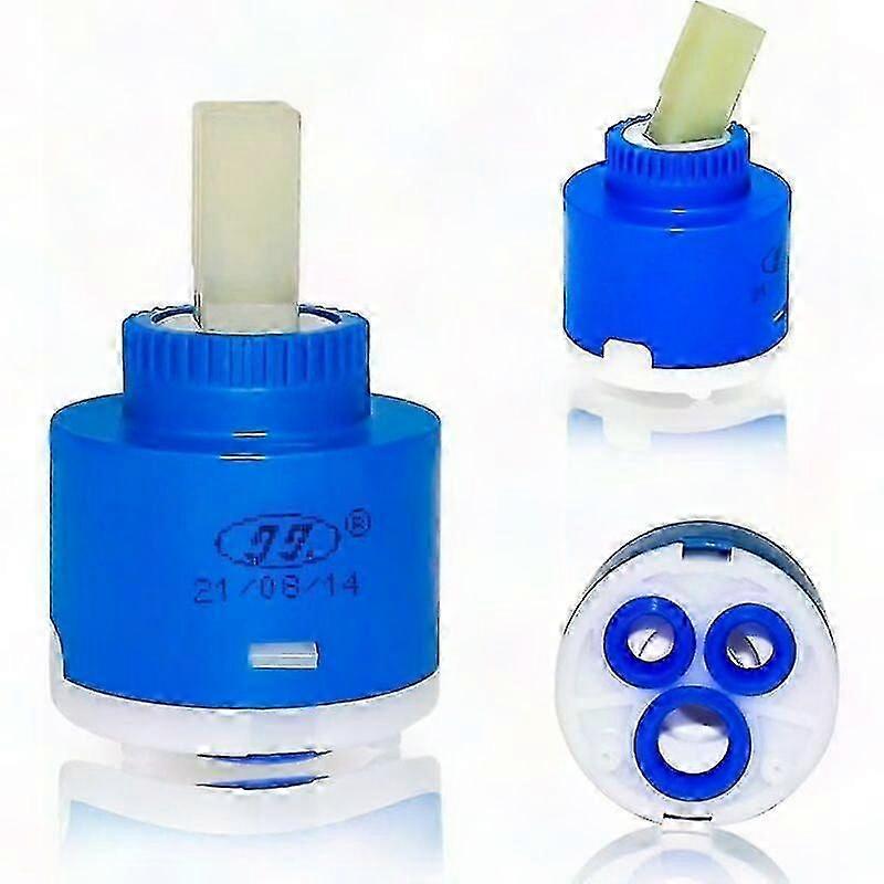 40mm Ceramic Cartridge Replacement for Bathroom Mixer Faucet - Blue Inner Controller