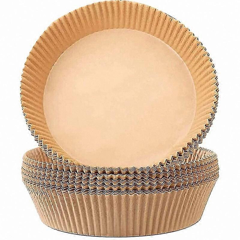 Non-Stick Disposable Air Fryer Liners, Oil-Resistant Parchment Sheets for Cooking, Round Paper Filters - 50 Count True Color Tablets