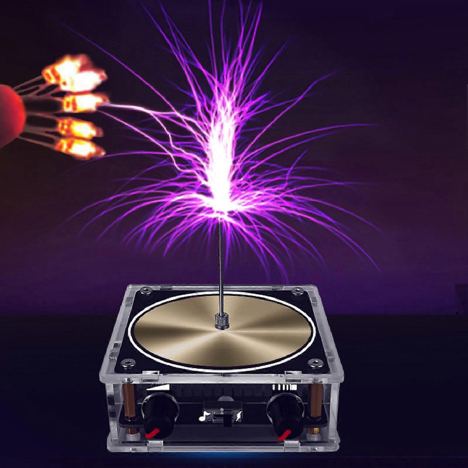 Musical Coil, Bluetooth Music Coil, Touchable Artificial Spark Gap Arc Generator, Transmission Experiment Model, Science Teaching Tool (UK Plug)