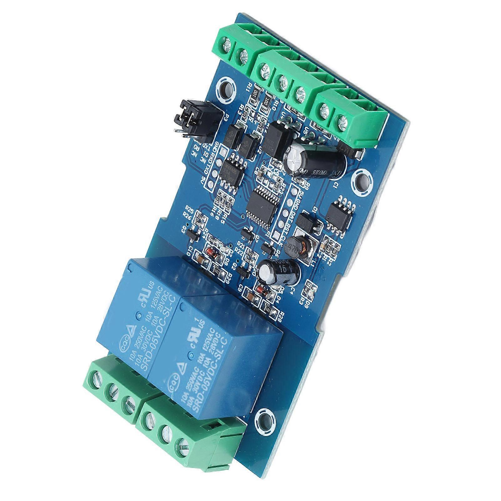 Relay Module DC 7‑24V RS485/TTL Input Output with Anti Reverse Connection Protection Two Relay Modules