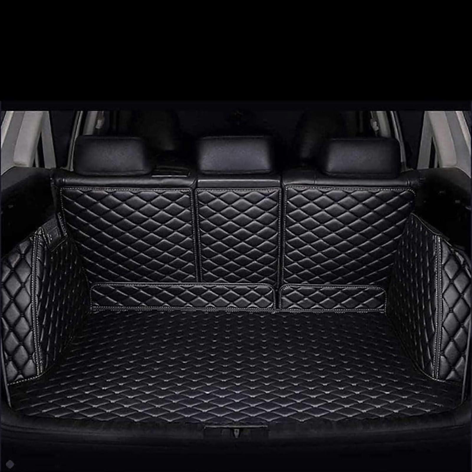 Car Boot Liner for Dacia Duster 2018, Full Coverage Waterproof Leather Rear Trunk Mats AntiScratch Trunk Pad Cargo Tray Protector Liners,Black/A