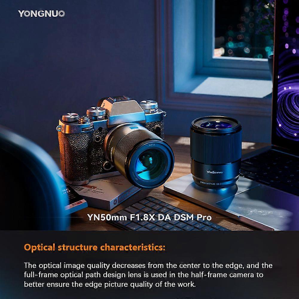 YONGNUO YN50mm F1.8X DA DSM Pro 50mm Fixed Focus Camera Lens X-Mount APS-C F1.8 Large Aperture 50mm Focal Length with OLED Screen Replacement for Fuji
