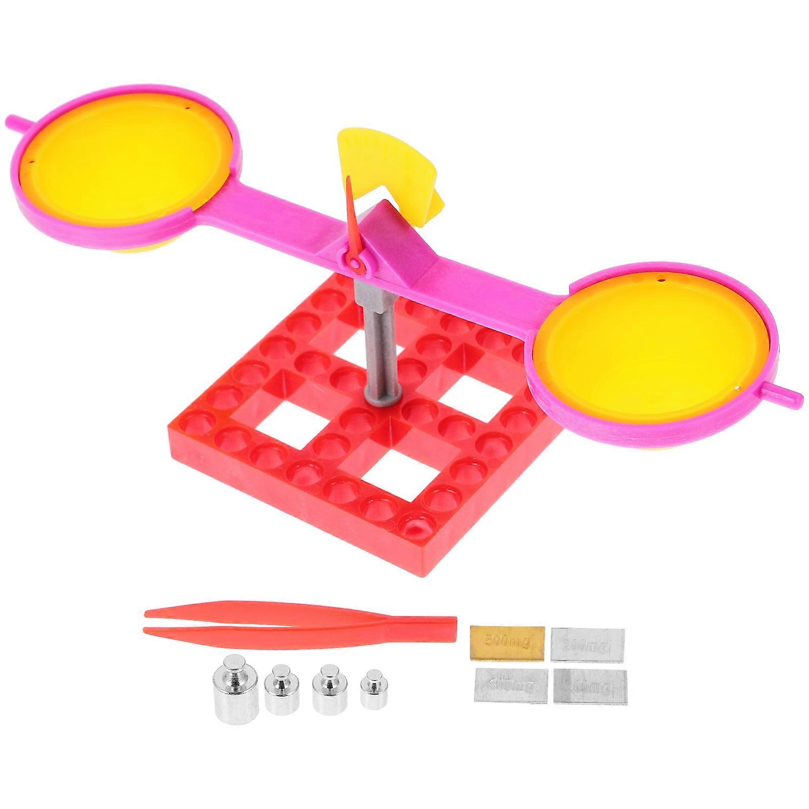 Science Education Kit Balance Scale for Children's School Projects Abs Red to Develop Intellectual Abilities 1 Set