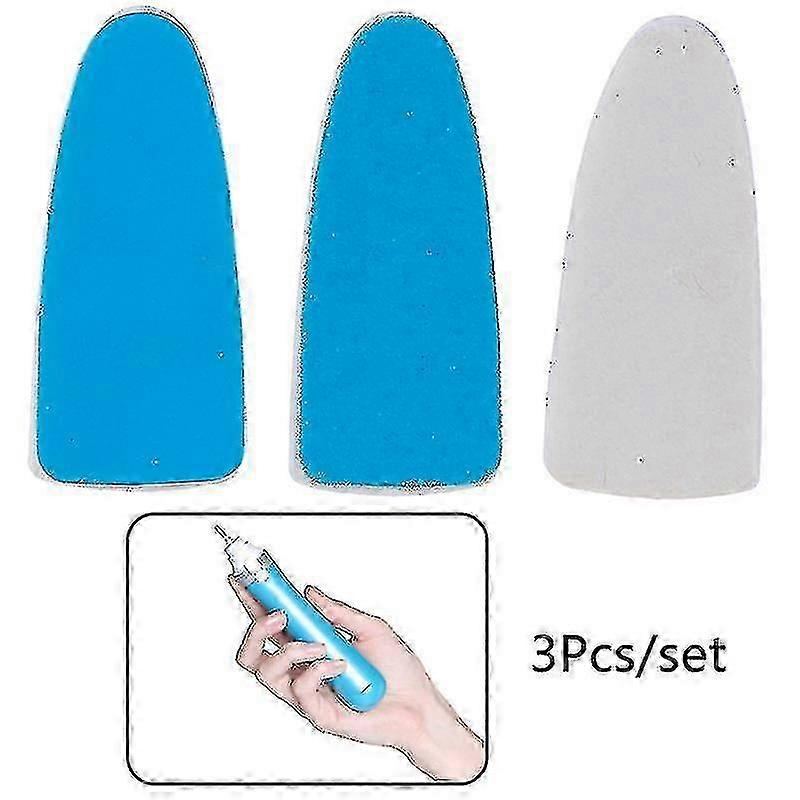 Replacement Heads for Nail File Tool Kit, 3-Pack for Manicure and Pedicure Buffing