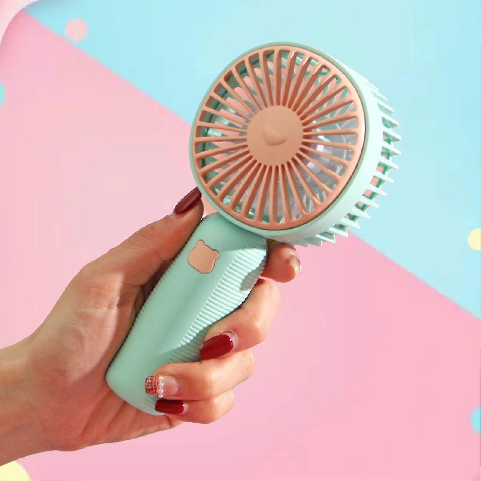 Portable USB Charging Mini Handheld Fan 16x7.5cm Green